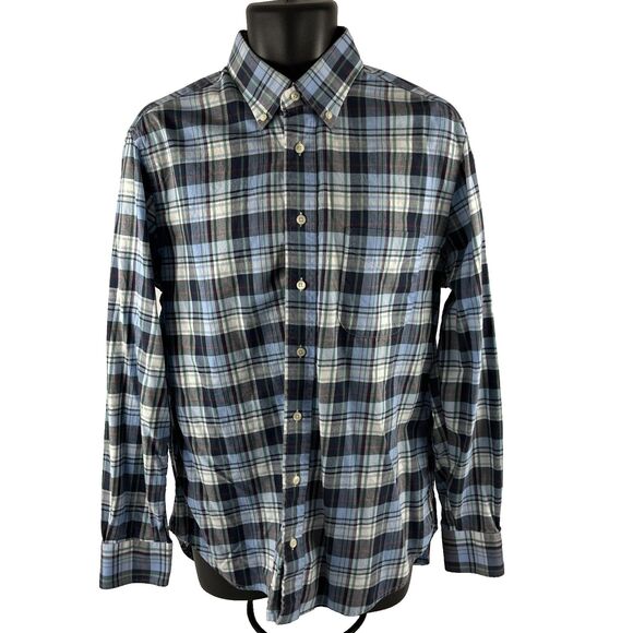 Mens Gitman Bros Long Sleeve Button Down Shirt Size Large Made In USA Kashmyl - Picture 5 of 6